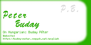 peter buday business card