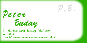 peter buday business card